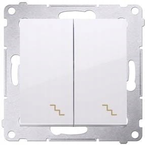 Kontakt Simon 54 Łącznik schodowy podwójny biały